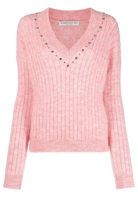 Maglione con borchie in rosa - donna ALESSANDRA RICH | FAB3486K40588066